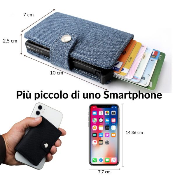 UNLEDER Kanabo Jeans portafoglio porta carte di credito in canapa